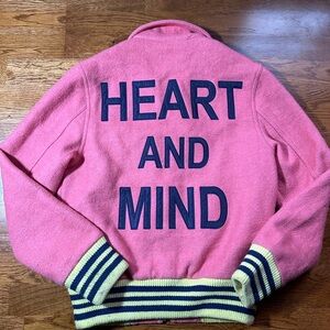 RARE Size Small Pink Varsity Jacket with Heart and Mind Billionaire Boys Club
